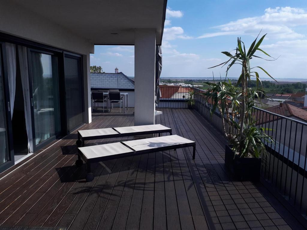 Balkón nebo terasa v ubytování Appartement Hareter