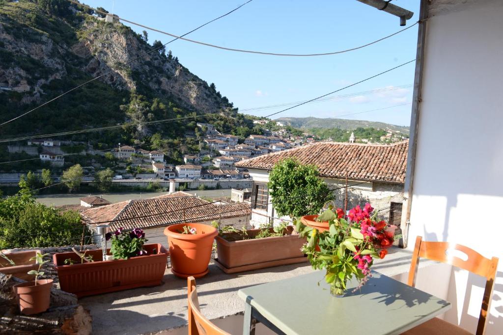 a view from the balcony of a house at Guest House Taunus in Berat