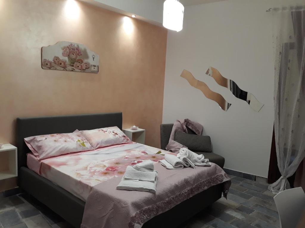 Postel nebo postele na pokoji v ubytování la Villetta