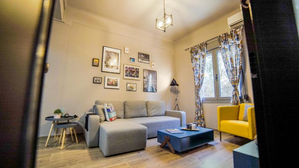 Posedenie v ubytovaní D16 Athens Apartment - 5' mins to Petralona Metro