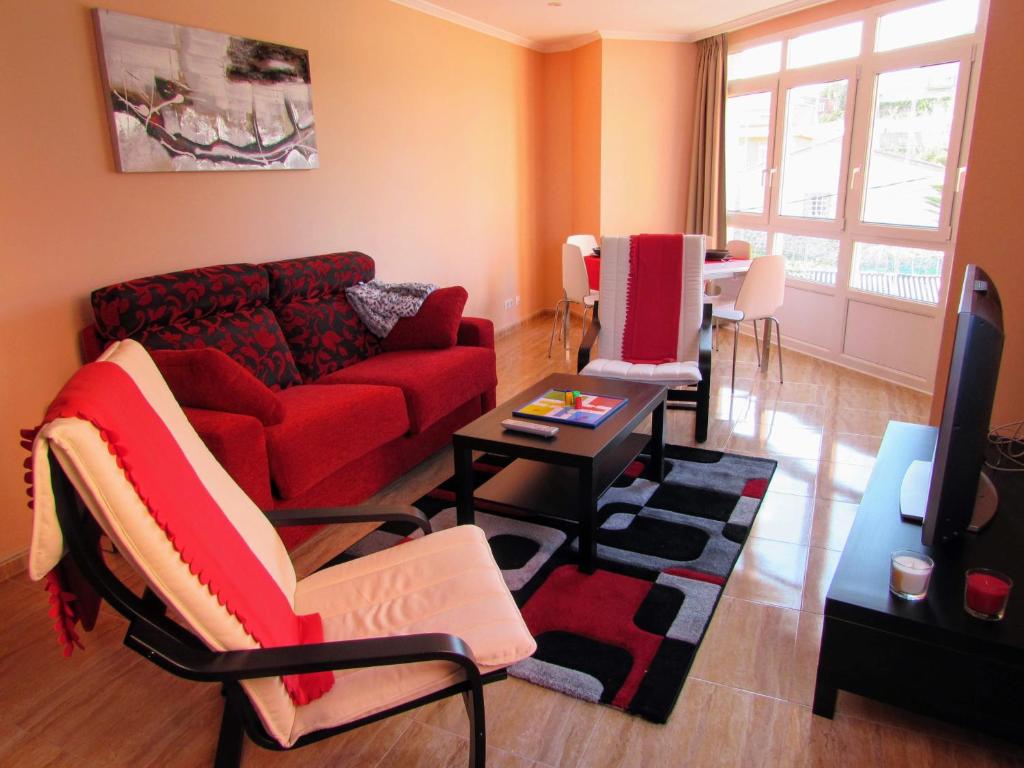 Posezení v ubytování Apartamento en centro de Fisterra