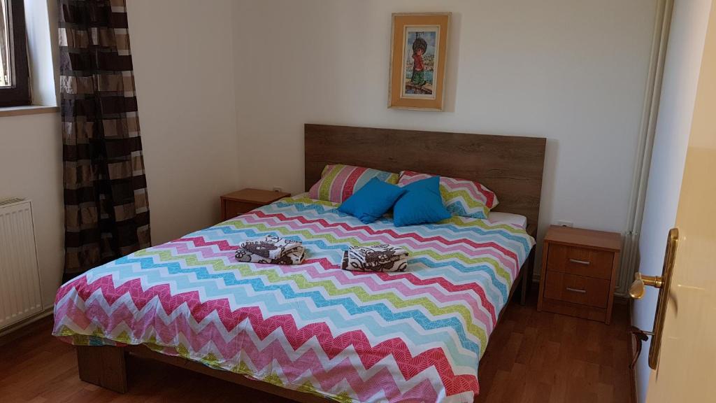 Postel nebo postele na pokoji v ubytování House Marcone - pool