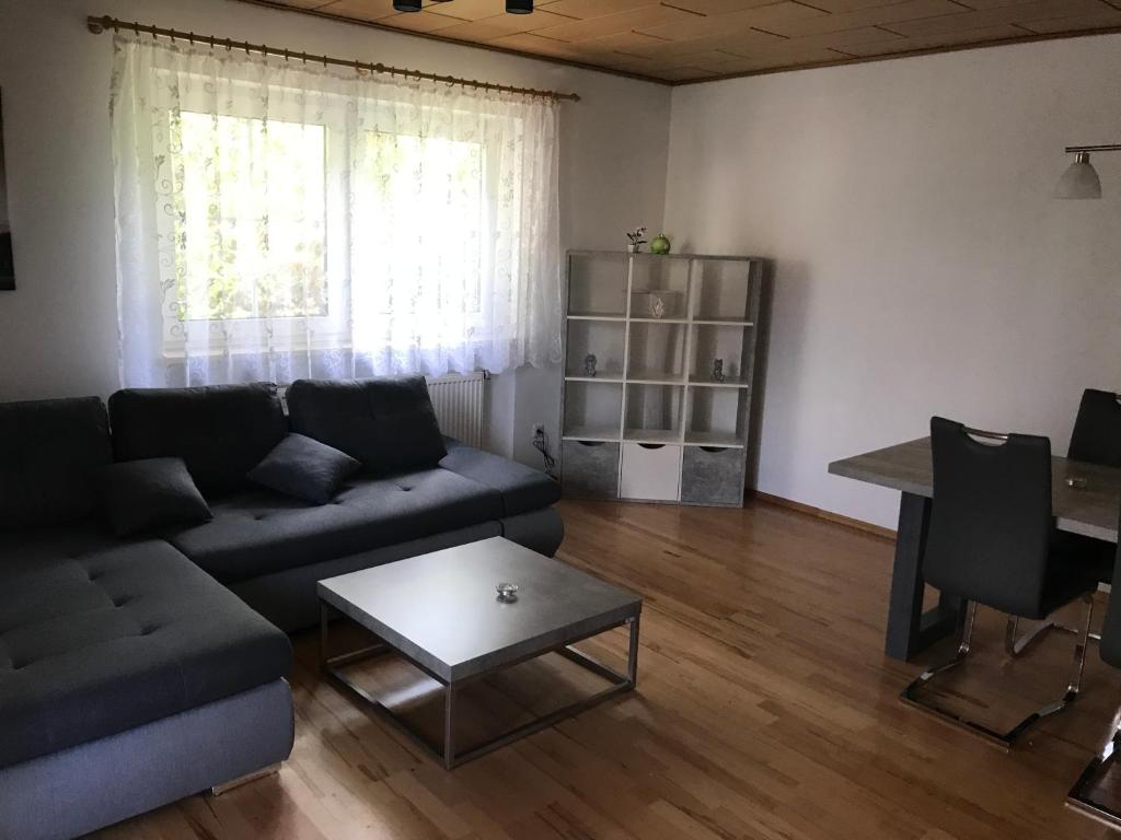 a living room with a couch and a table at Obere Kellerstraße Haus 2 in Forchheim