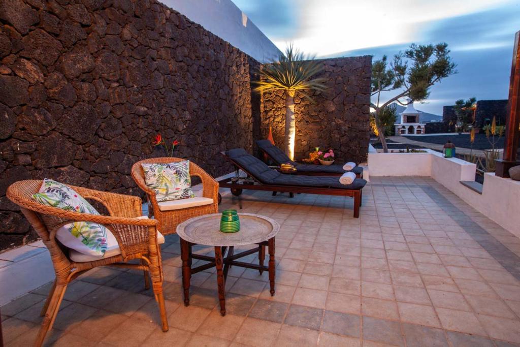 Los Lirios Hotel Rural - Adults Only - 带露台的双人间