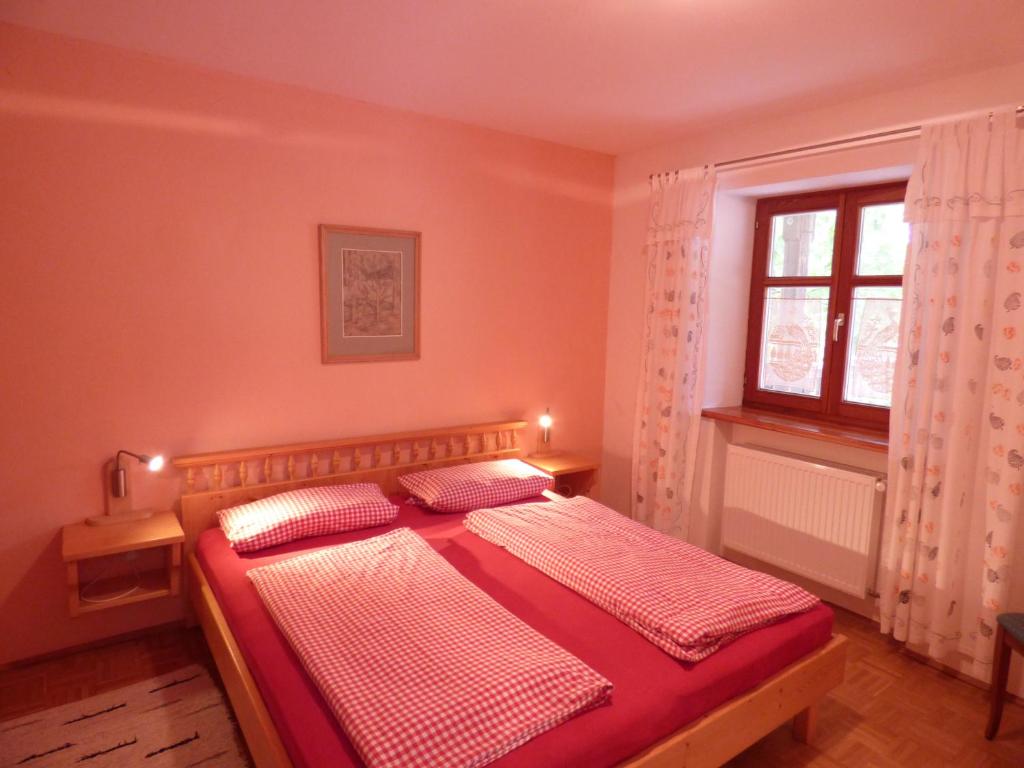 Postel nebo postele na pokoji v ubytování Balsnhof