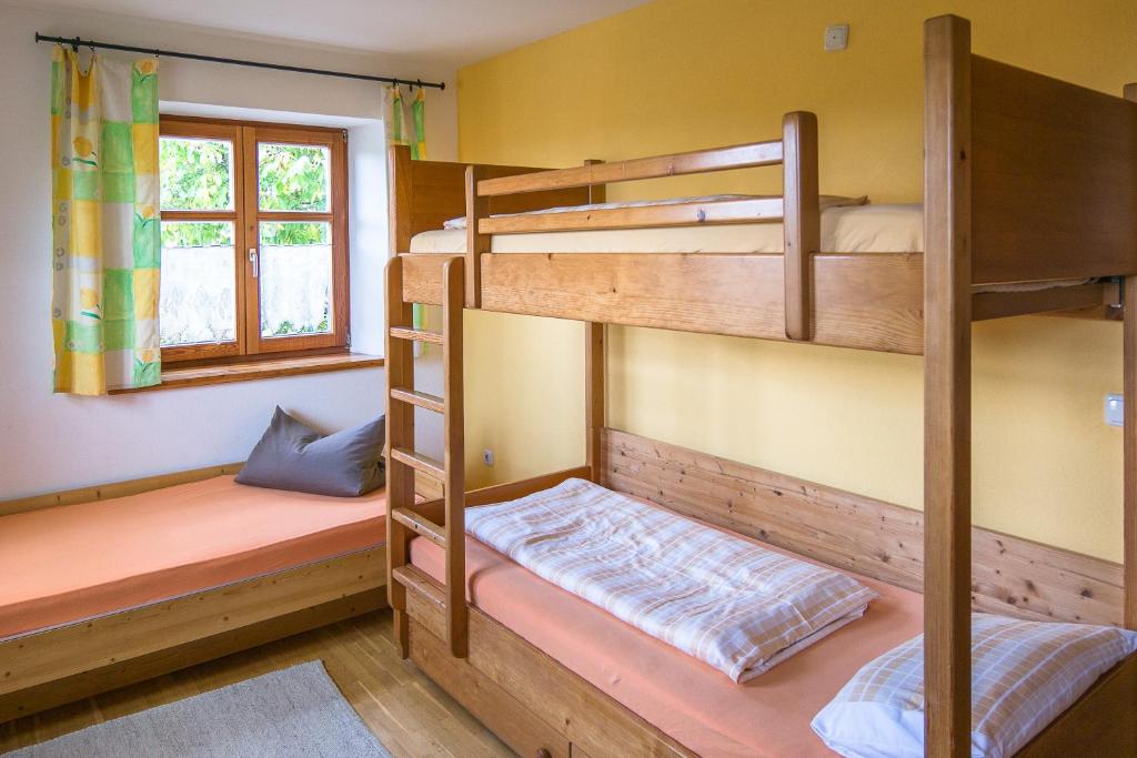 Postel nebo postele na pokoji v ubytování Balsnhof