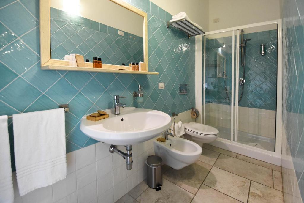 Koupelna v ubytování Hotel I Graniti