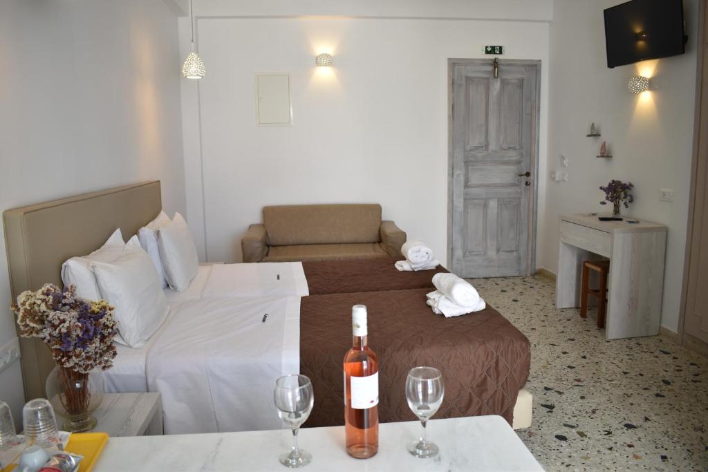 Voodi või voodid majutusasutuse Andriani's Guest House toas
