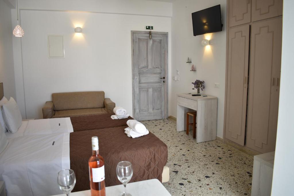 Voodi või voodid majutusasutuse Andriani's Guest House toas