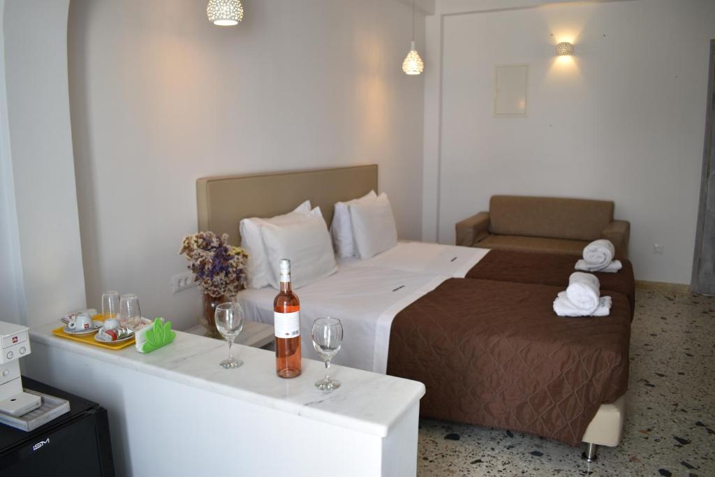 Voodi või voodid majutusasutuse Andriani's Guest House toas