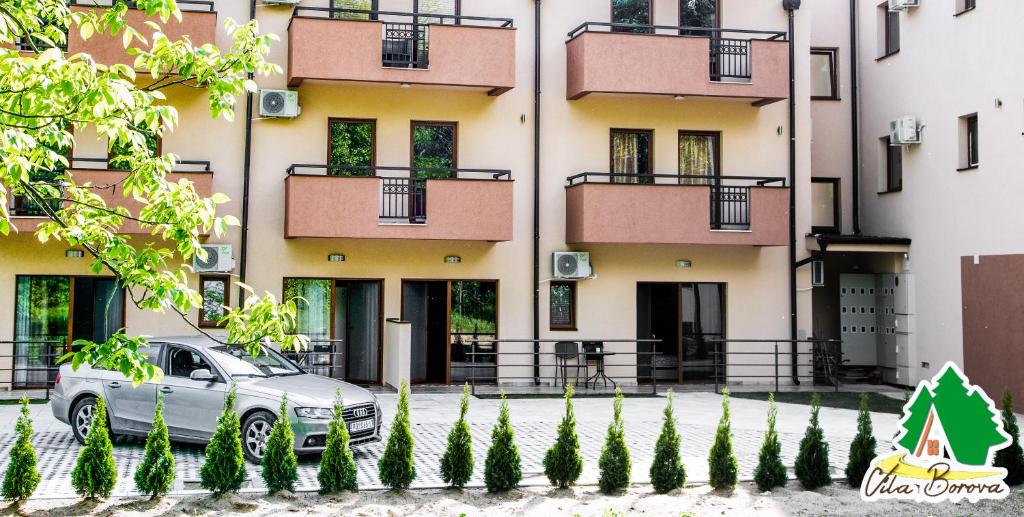 Budova, kde se aparthotel nachází
