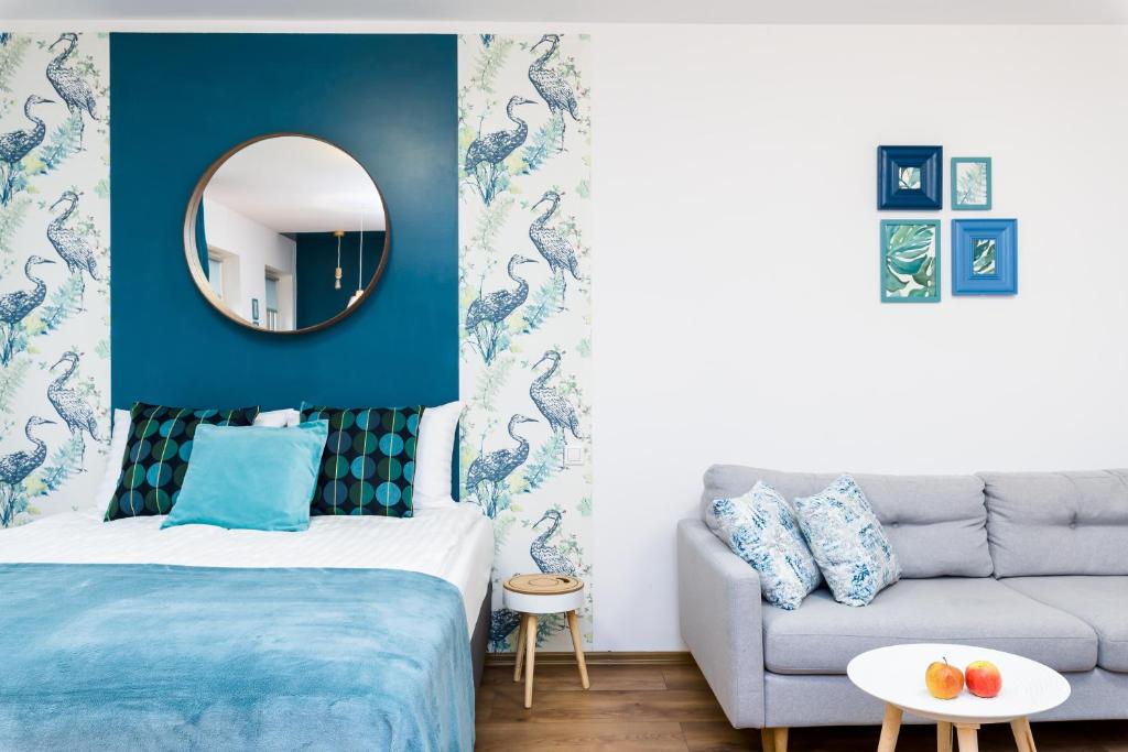 Posteľ alebo postele v izbe v ubytovaní Sleepway Apartments - Blue Dream