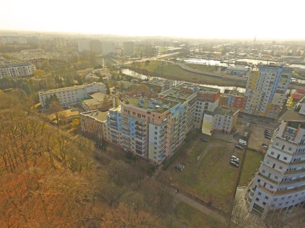 Výhľad na mesto Kołobrzeg alebo výhľad na mesto priamo z apartmánu