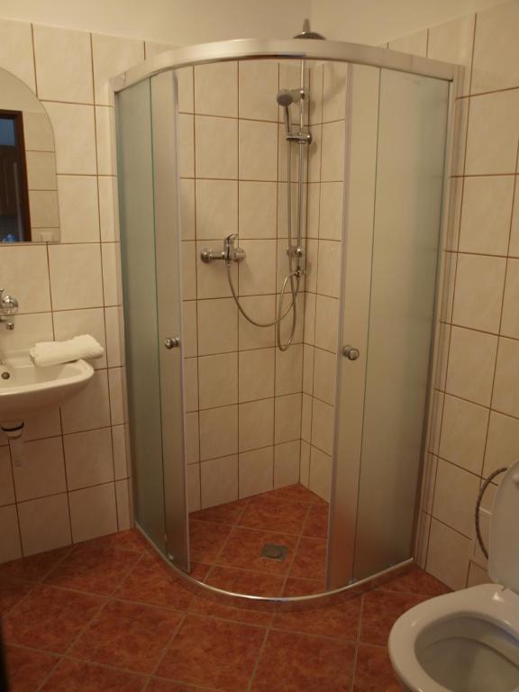 Koupelna v ubytování penzion U Kmotra