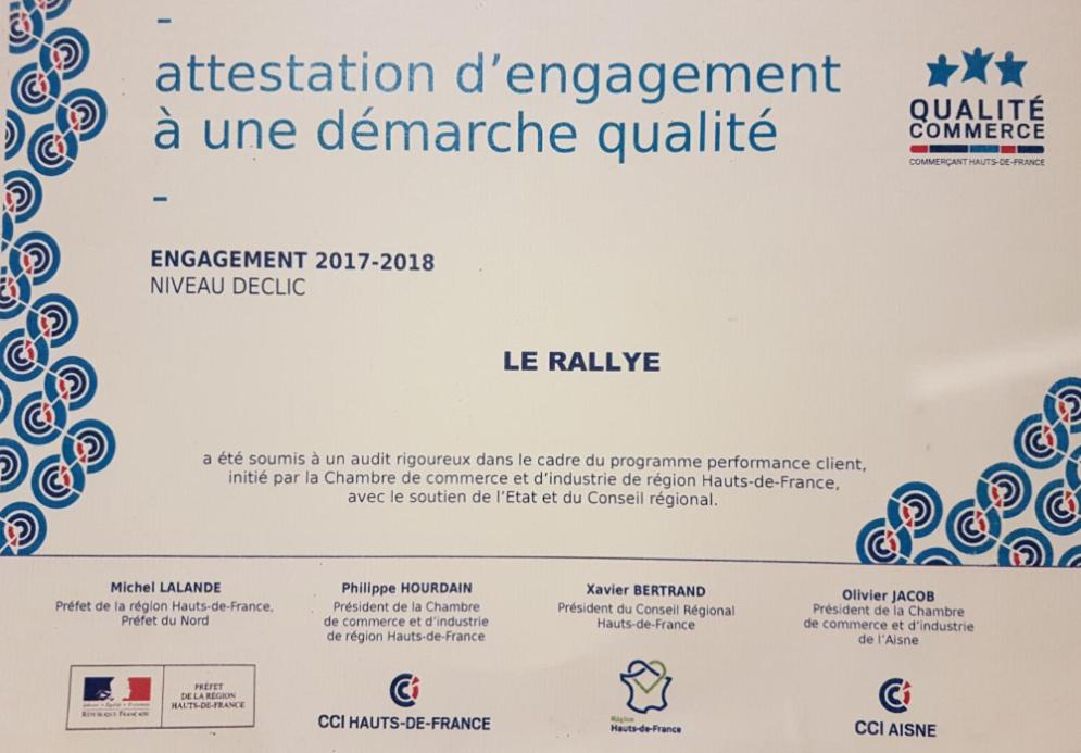 Certifikát, hodnocení, plakát nebo jiný dokument vystavený v ubytování Hotel le Rallye