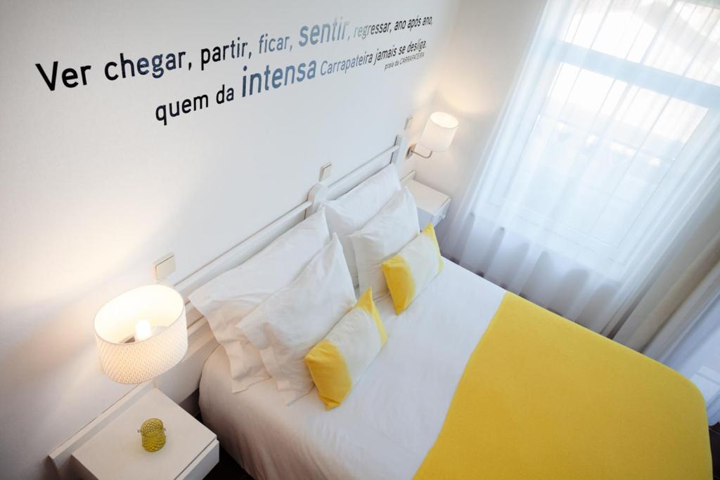 Cama o camas de una habitación en Hotel Alcatruz