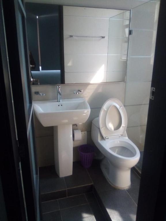 Koupelna v ubytování Hotel Hernández CTG