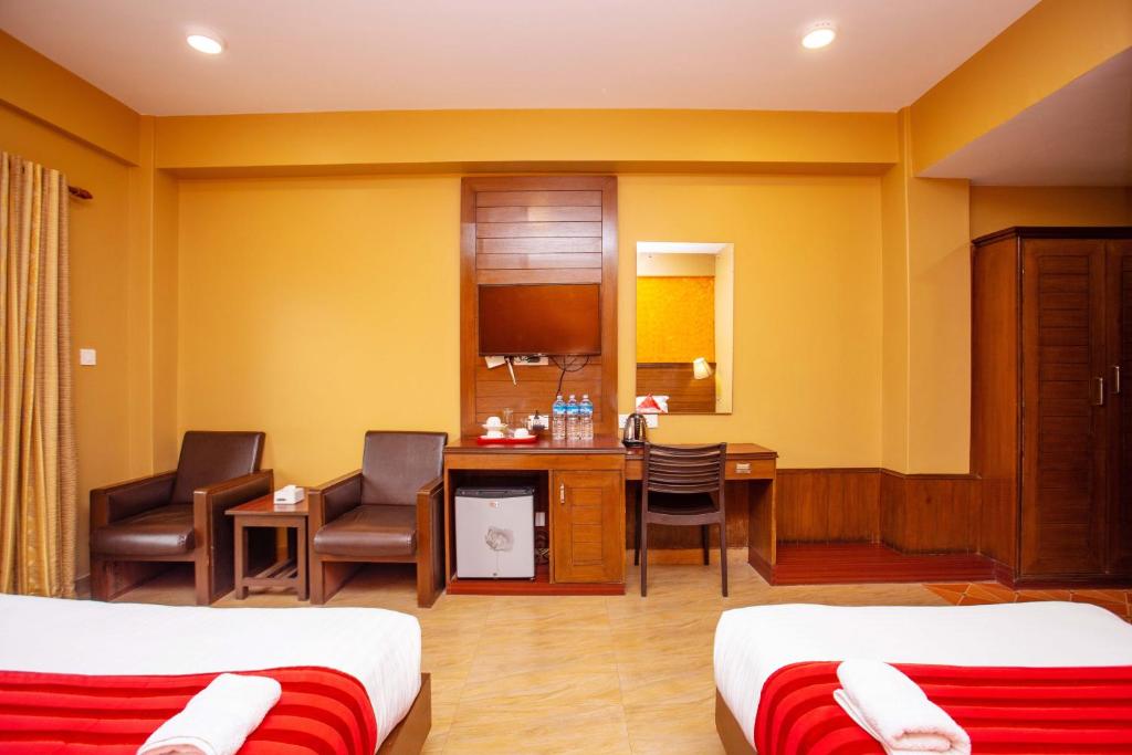 Ένα ή περισσότερα κρεβάτια σε δωμάτιο στο Hotel Iceland