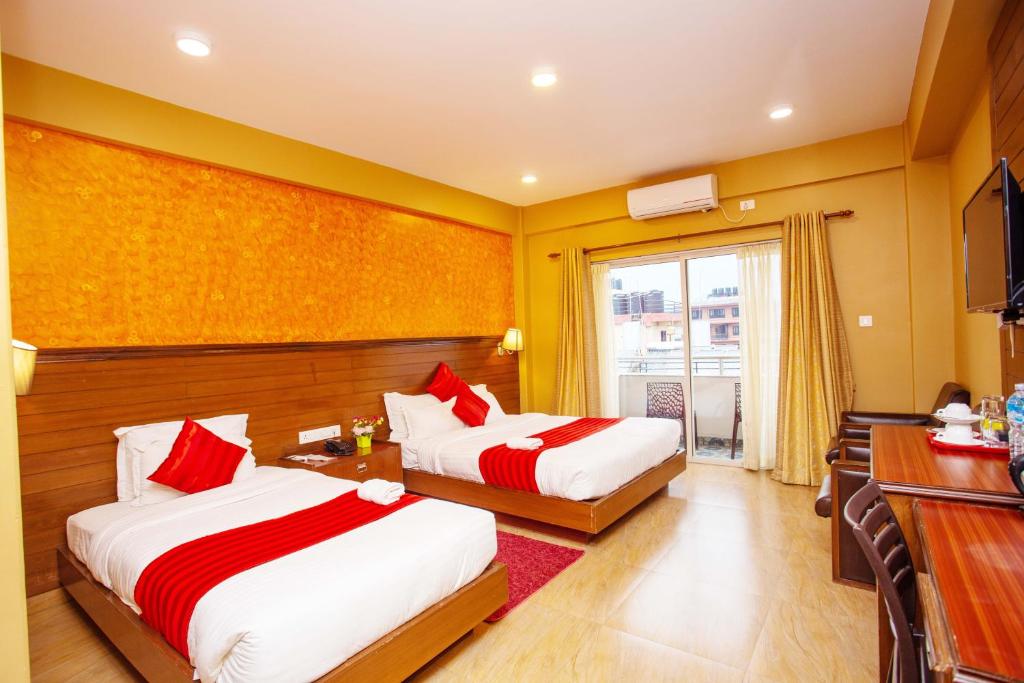 Ένα ή περισσότερα κρεβάτια σε δωμάτιο στο Hotel Iceland