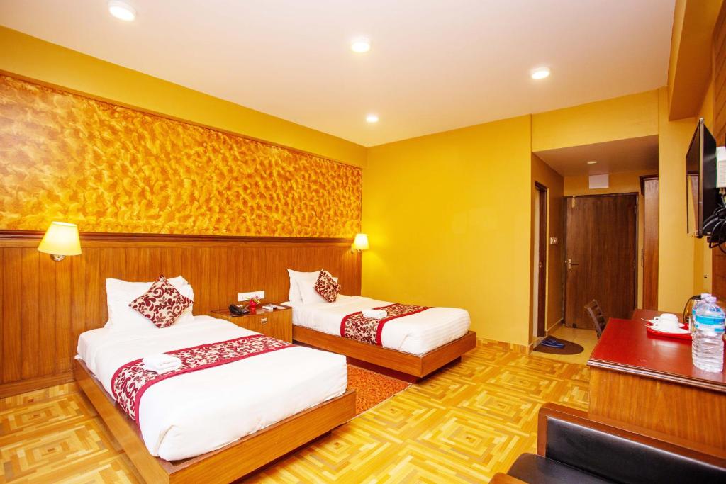 Ένα ή περισσότερα κρεβάτια σε δωμάτιο στο Hotel Iceland