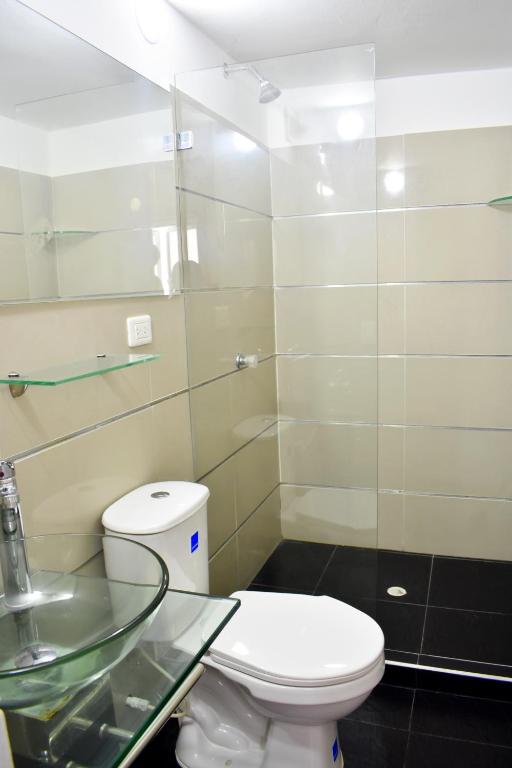 Koupelna v ubytování Hotel Hernández CTG