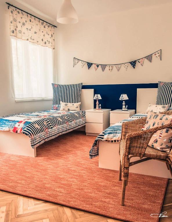 Posezení v ubytování Sirály Apartman Fonyód