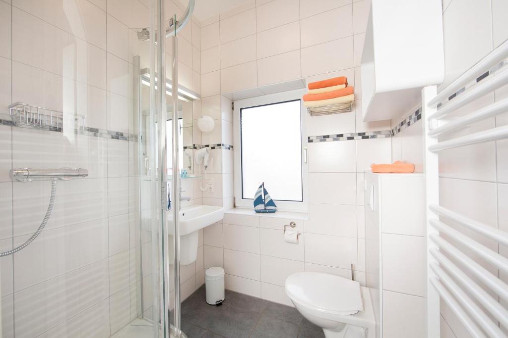 Koupelna v ubytování Ferienhotel Bernstein