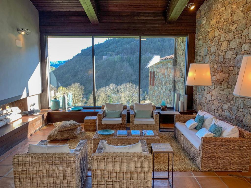 Posezení v ubytování Hotel Rural-Spa Resguard Dels Vents