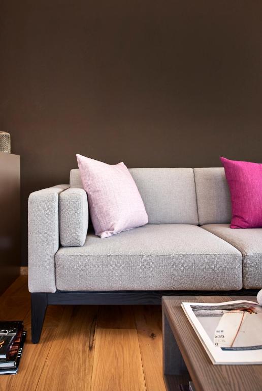 Posezení v ubytování Gud Jard Lodge Nr 24 - Design-Ferienhaus mit exklusiver Ausstattung