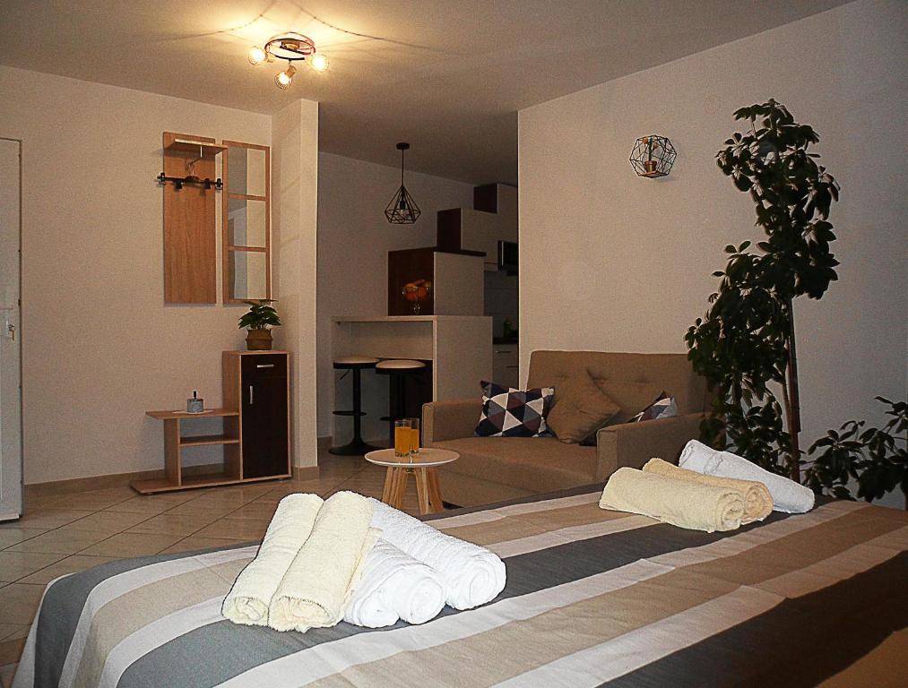 Cama o camas de una habitación en Apartments Mate