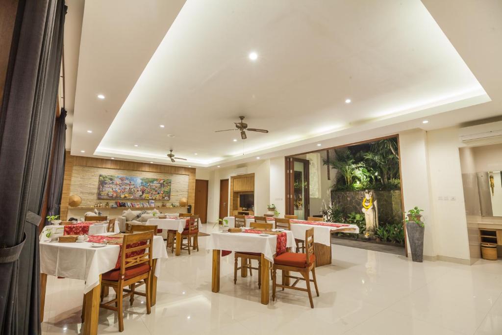 Restaurace v ubytování River Sakti Ubud by Prasi