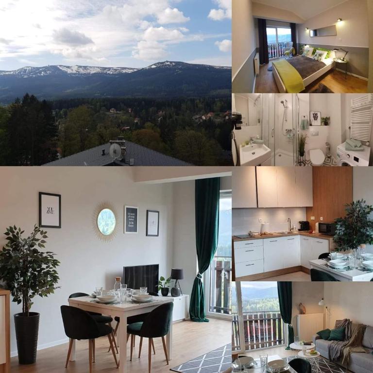 Výhľad na hory alebo výhľad na hory priamo z apartmánu