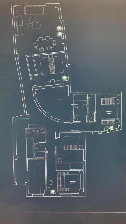 Plan piętra w obiekcie Stylish Apartment in the heart of Málaga with Pool