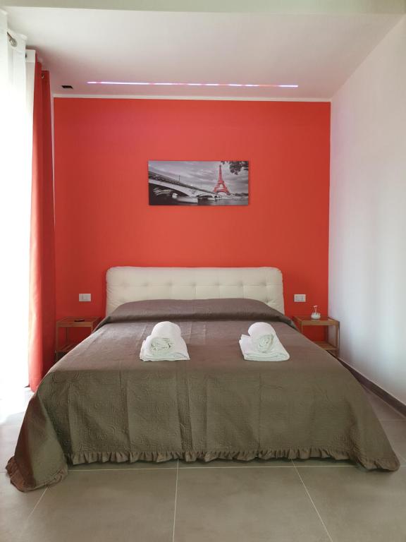 Postel nebo postele na pokoji v ubytování Campagna D'aMare