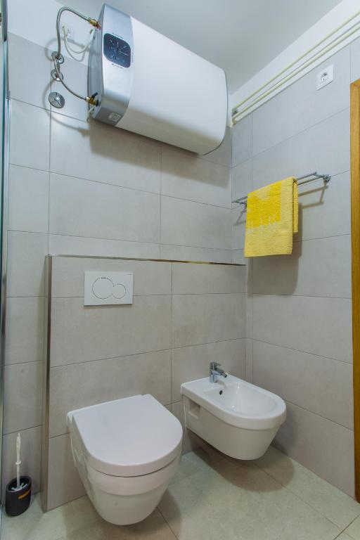 Koupelna v ubytování Rooms Ester