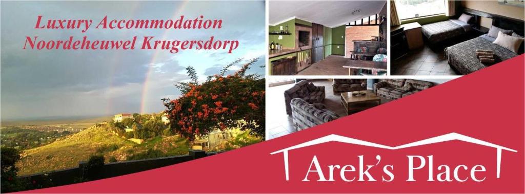 a collage of photos of an apartment at Arek's Place in Krugersdorp