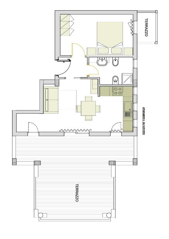 Plan piętra w obiekcie Alma di Alghero Apartments