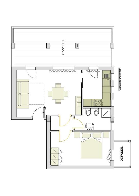 Plan piętra w obiekcie Alma di Alghero Apartments