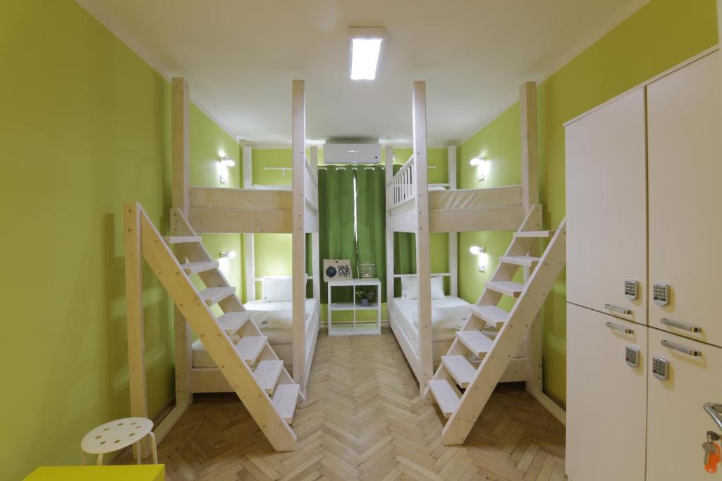 Postel nebo postele na pokoji v ubytování Hostel Kyosheto