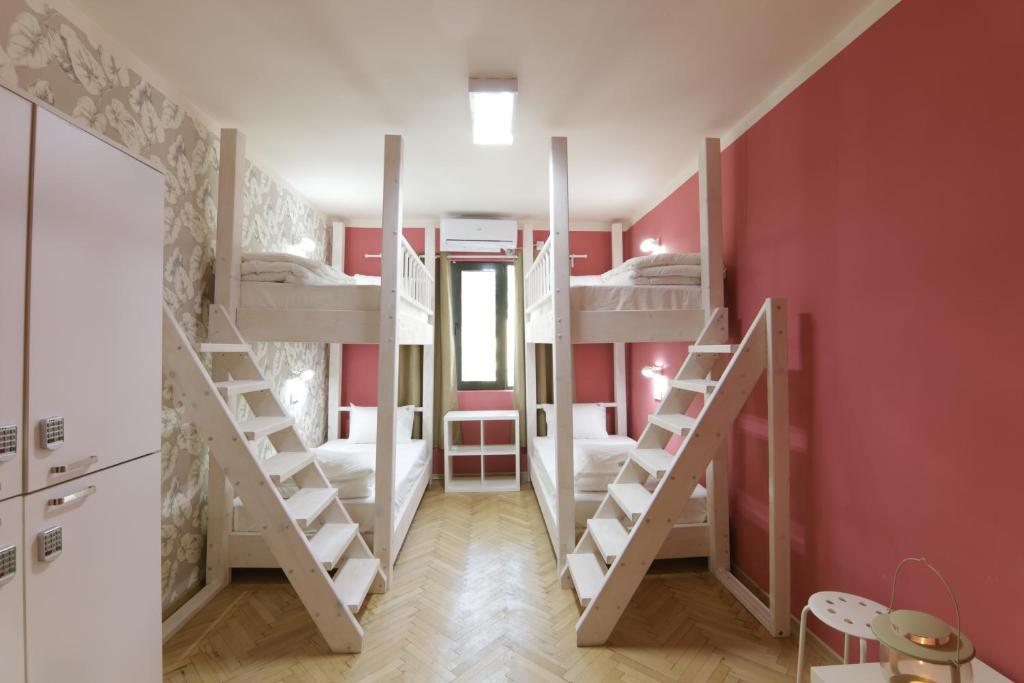 Postel nebo postele na pokoji v ubytování Hostel Kyosheto