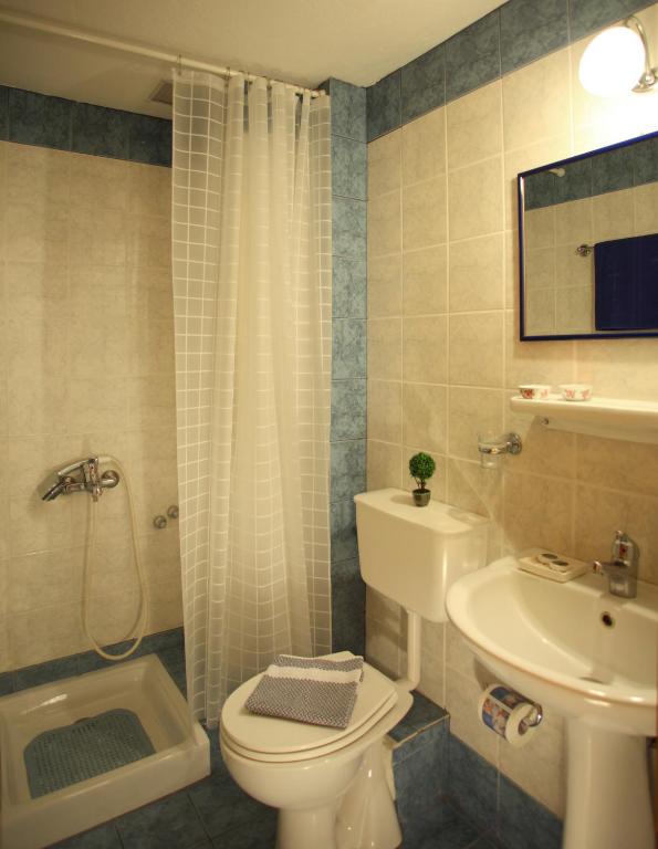 Koupelna v ubytování Hotel Dimoula