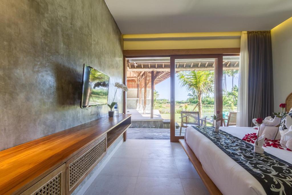 Balkón nebo terasa v ubytování Kandarpa Ubud CHSE Certified
