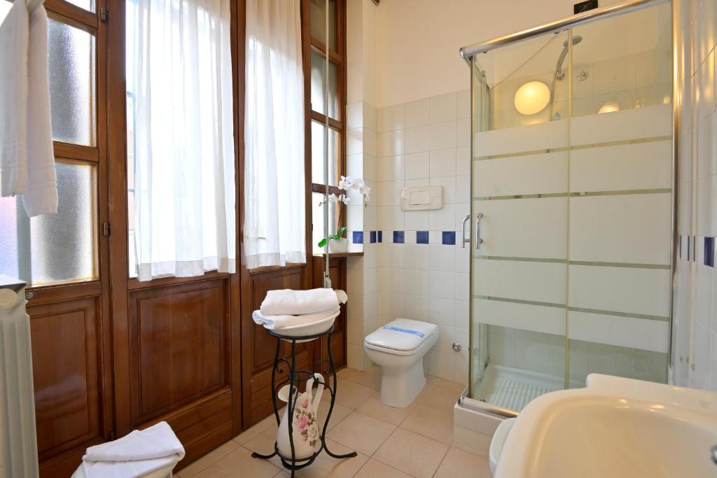 Koupelna v ubytování Hotel Bagliori