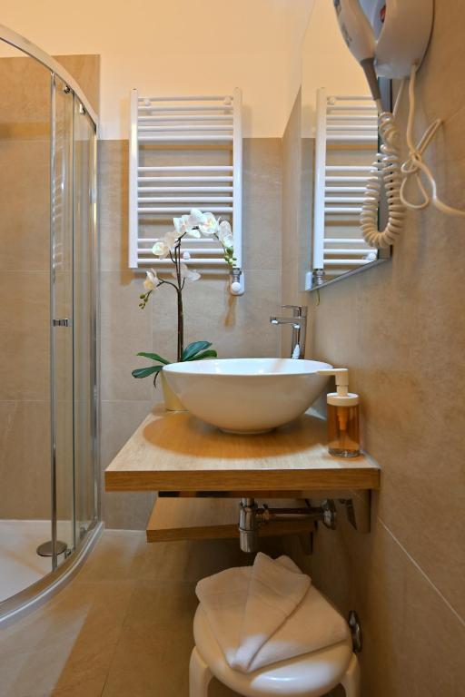Koupelna v ubytování Hotel Bagliori
