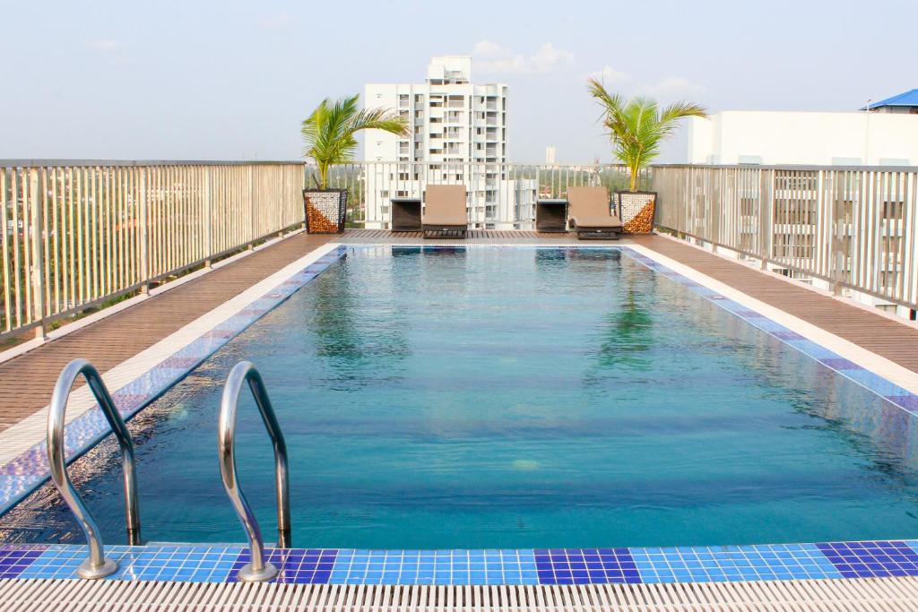 Bazén v ubytování JVK Park Hotel nebo v jeho okolí