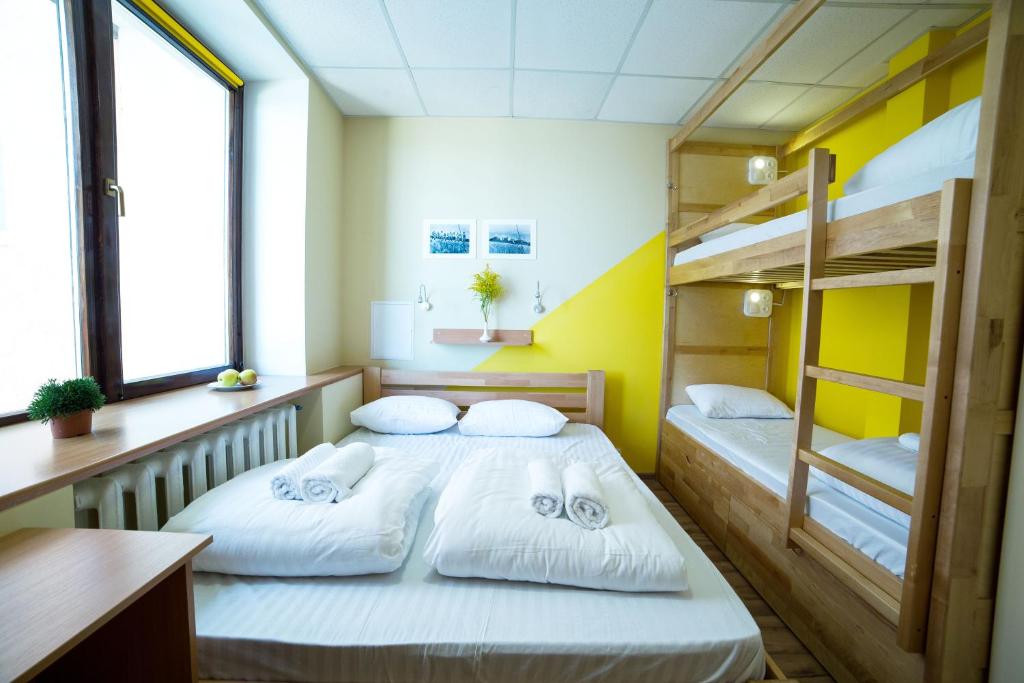 A bed or beds in a room at DREAM Hostel Poltava