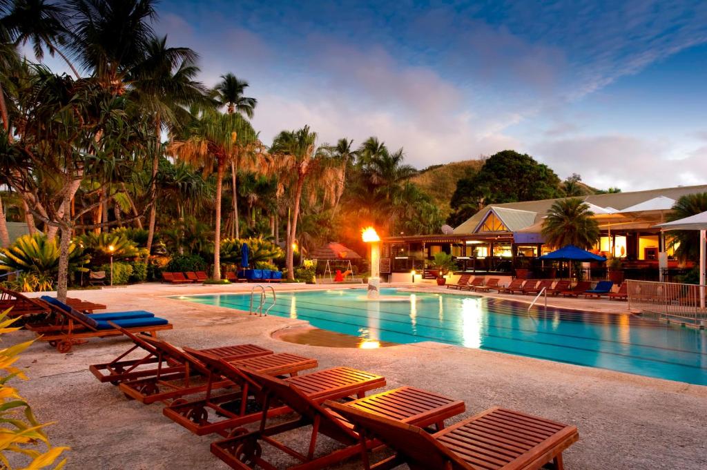 Bazén v ubytování Fiji Hideaway Resort & Spa nebo v jeho okolí