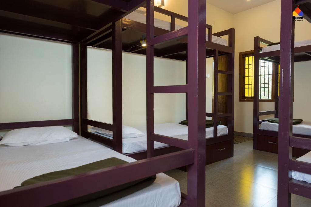 Postel nebo postele na pokoji v ubytování Trippr Kodaikanal Backpacker Hostel