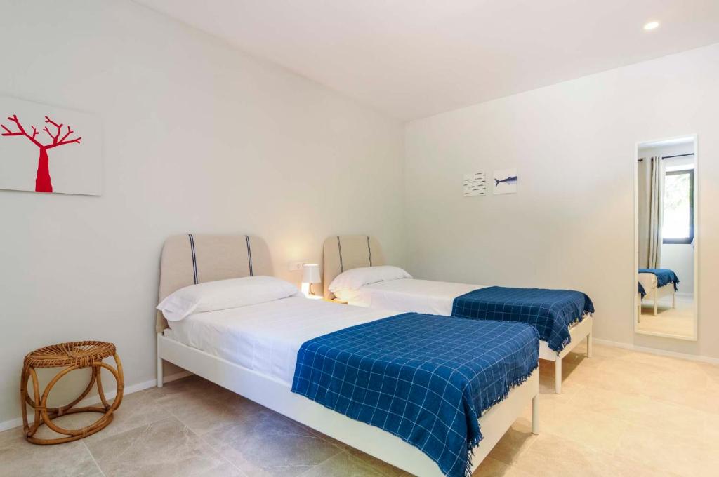 Postel nebo postele na pokoji v ubytování Hort Petit de Ternelles Underfloor heating