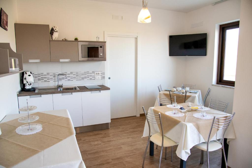 Kuchyňa alebo kuchynka v ubytovaní b&b binario nove e tre quarti